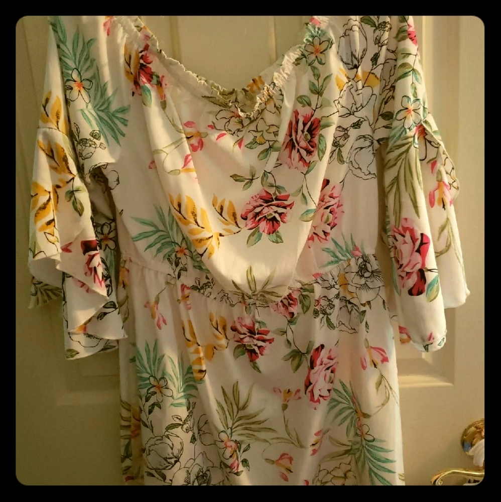 White floral dress